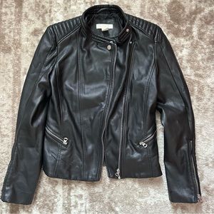Black leather jacket